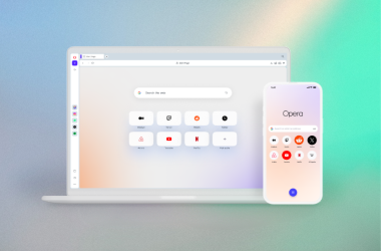 Opera browser in desktop and mobile